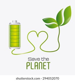 Go green design, vector illustration eps 10.