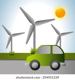 Go green design, vector illustration eps 10.