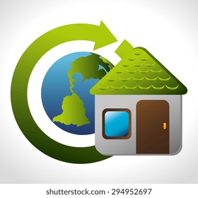 Go green design, vector illustration eps 10.