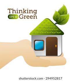 Go green design, vector illustration eps 10.
