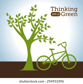 Go green design, vector illustration eps 10.