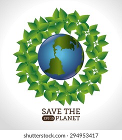 Go green design, vector illustration eps 10.