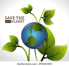 Go green design, vector illustration eps 10.