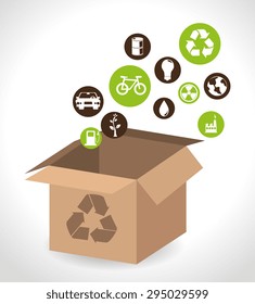 Go green design, vector illustration eps 10.