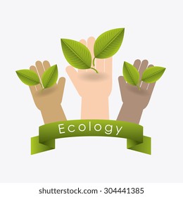 Go green design, vector illustration eps 10.