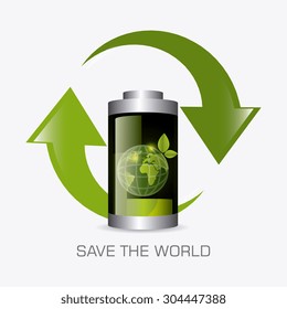 Go green design, vector illustration eps 10.