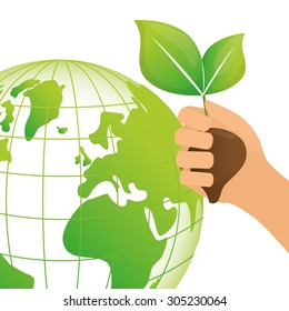 Go green design, vector illustration eps 10.