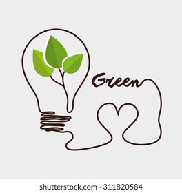 Go green design, vector illustration eps 10.