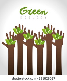 Go green design, vector illustration eps 10.