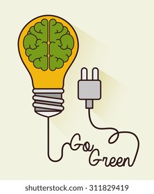 Go green design, vector illustration eps 10.