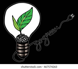 Go green design, vector illustration