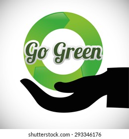 Go green digital design, vector illustration eps 10.