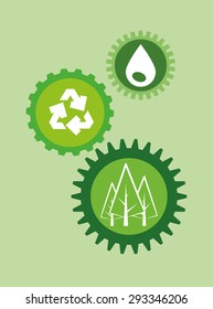 Go green digital design, vector illustration eps 10.