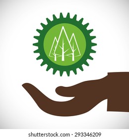 Go green digital design, vector illustration eps 10.