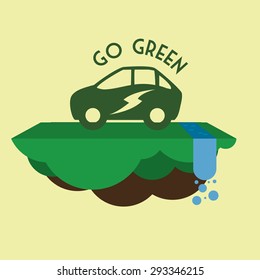 Go green digital design, vector illustration eps 10.
