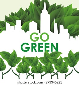 Go green digital design, vector illustration eps 10.