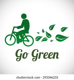 Go green digital design, vector illustration eps 10.