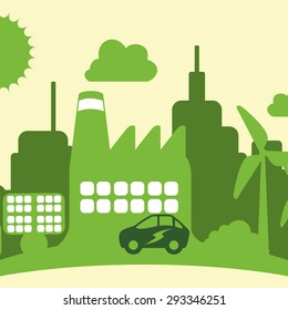 Go green digital design, vector illustration eps 10.
