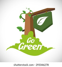 Go green digital design, vector illustration eps 10.