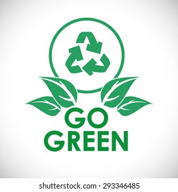 Go green digital design, vector illustration eps 10.