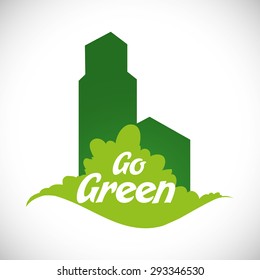 Go green digital design, vector illustration eps 10.