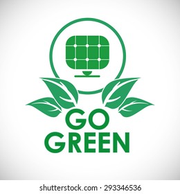 Go green digital design, vector illustration eps 10.
