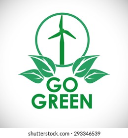 Go green digital design, vector illustration eps 10.