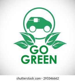 Go green digital design, vector illustration eps 10.
