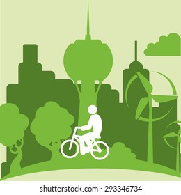 Go green digital design, vector illustration eps 10.