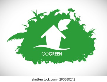 Go green digital design, vector illustration eps 10.
