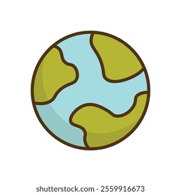 Go Green Doodle Illustration - Earth