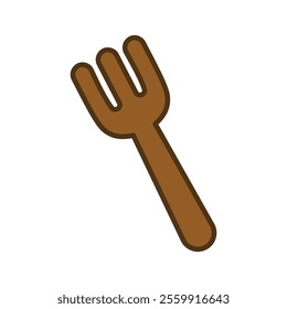 Go Green Doodle Illustration - Fork