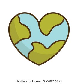 Go Green Doodle Illustration - Love Earth