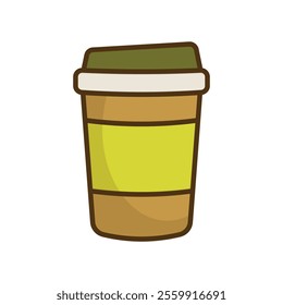 Go Green Doodle Illustration - Paper Cup