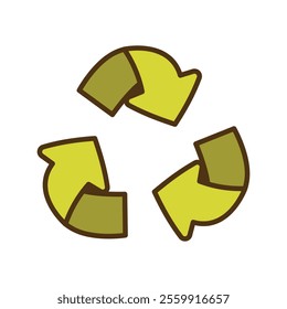 Go Green Doodle Illustration - Recycle