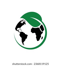 Go green earth. Save earth and ecology icon