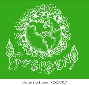 go green earth, sketch