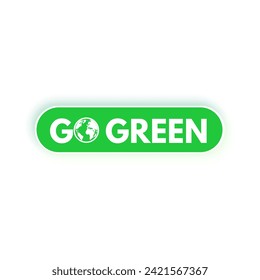 Go Green - Eco friendly icon, Road to sustainability