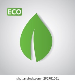 Go green. Eco friendly, eco leaf