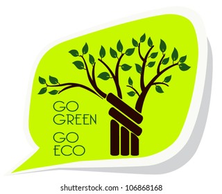 Go green, go eco on a sticky notes