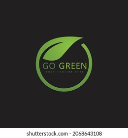 Go Green Eco Tree Leaf Logo Template design
