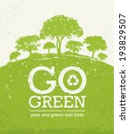 Go Green Eco Tree Recycling Concept on Organic Paper Background