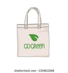 GO GREEN Ecological Problem Print Vector Illustration Set