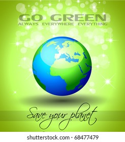Go Green Ecology Background for Environmental Respect Posters