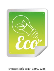 Go green and ecology design, vector illustration graphic.