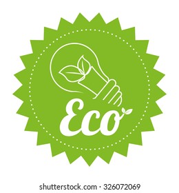 Go green and ecology design, vector illustration graphic.