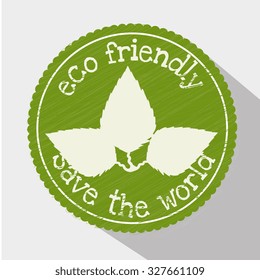 Go green and ecology design, vector illustration graphic