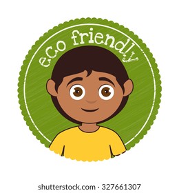 Go green and ecology design, vector illustration graphic