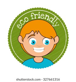 Go green and ecology design, vector illustration graphic