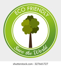 Go green and ecology design, vector illustration graphic